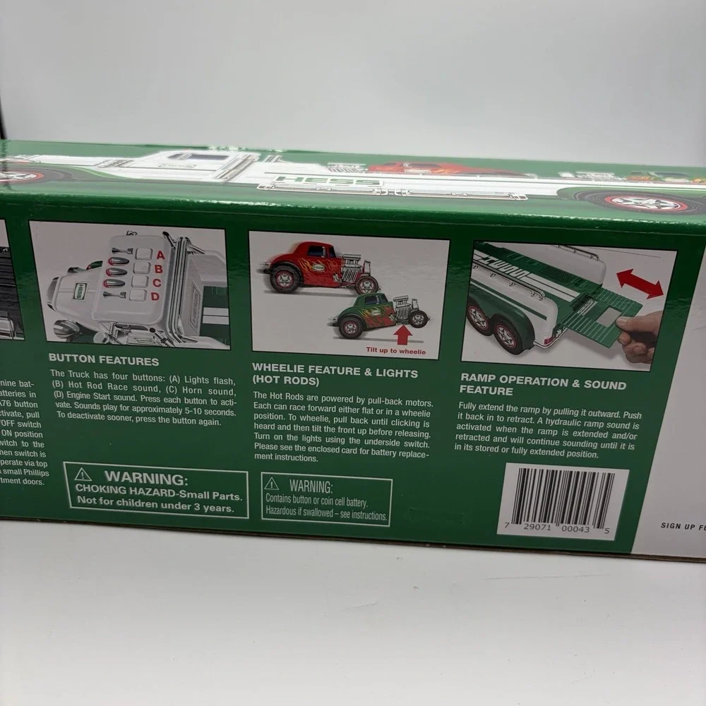 Hess Truck 2022 Flatbed Truck and‎ Hot Rods W/ Led Lights & Sounds